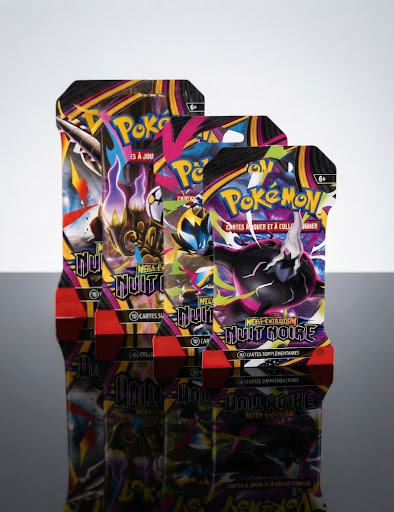 Artset 4 Boosters sous Blister Cartonné ME05 — Méga-Évolutions : Nuit Noire (VF)