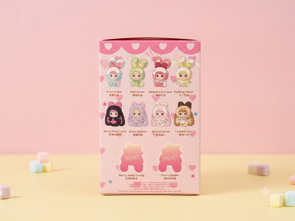 Blind Box Nommi Baby "Sweetheart Bunny" – Boîte Surprise Porte-Clés Peluche