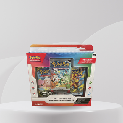 Coffret Collection Illustration Premiers Partenaires – Série 2 — 3 Boosters JCC Pokémon (VF)