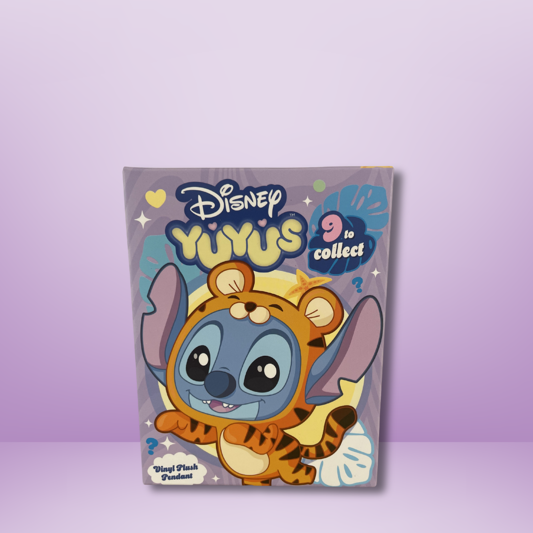 Porte-Clés Peluche Disney YuYus Stitch Série Animaux Mignons — Figurine Mystère en Boîte Surprise (12 cm)