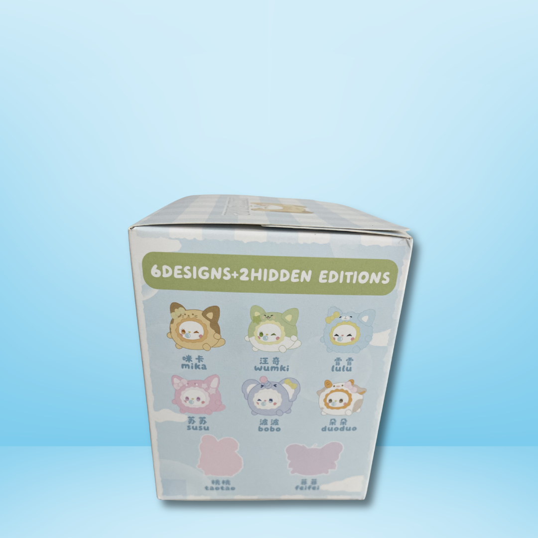 Blind Box - Lucky Emma : Rua Rua Zoo Bubble Puff Series - Peluche Porte-Clés Mystère