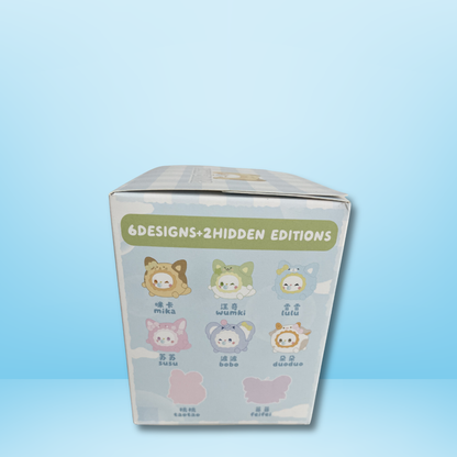 Blind Box - Lucky Emma : Rua Rua Zoo Bubble Puff Series - Peluche Porte-Clés Mystère