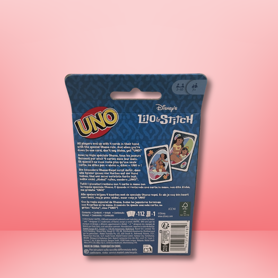 UNO Disney's Lilo & Stitch — Jeu de Cartes - Mattel Games - Dès 7 ans