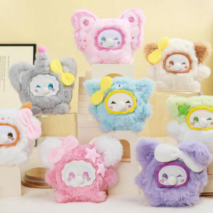 Blind Box - Lucky Emma : Rua Rua Zoo Bubble Puff Series - Peluche Porte-Clés Mystère